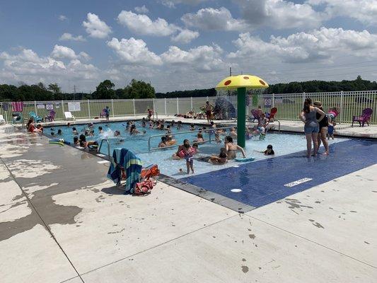 Holiday weekend was really busy at the pool. 4th of July weekend.