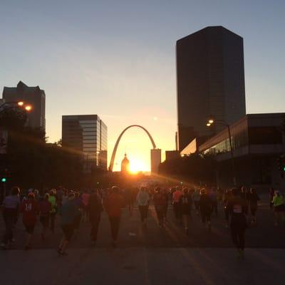 Beautiful day in St Louis for a half marathon