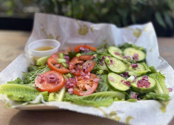 Cucumber Tomato Salad with Basalmic & Olive Oil.  $4