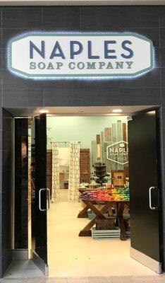 Custom Mall Sign, LED Illuminated-Naples Soap Company, Tyrone Mall