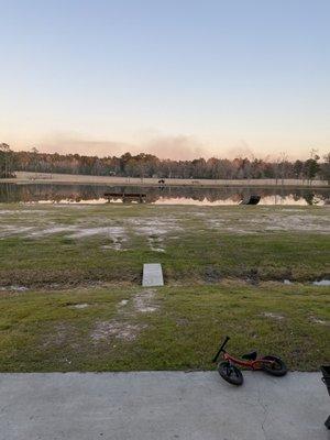 View of the lake from our cabin