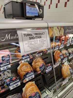 Turkey shortage