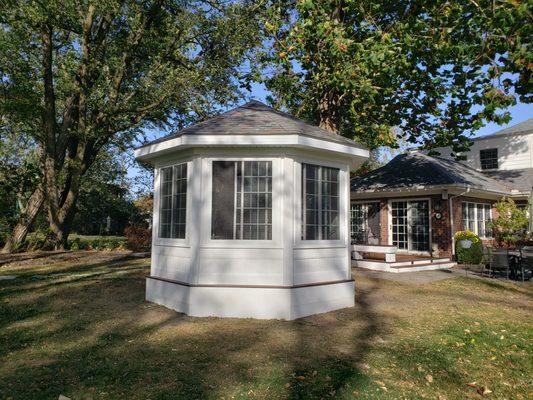 Gazebo, with deck in the background.