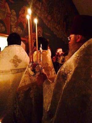 Before the Processional led by Fr. Boris 3x around the parish.