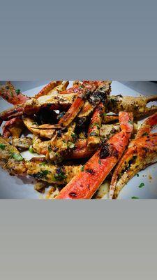 Marinated snow crab legs