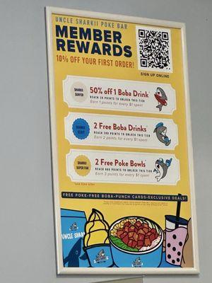 Join their rewards program if you plan on frequenting Uncle Sharkii Poke Bar