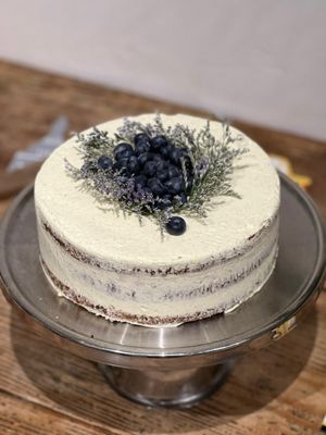 THE MOST DELICIOUS cake ever! Blueberry lavender flavor!