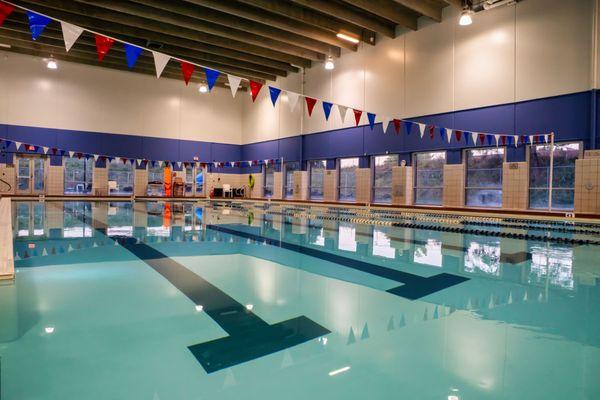 We have a lot of space for lap swimming and aquatics classes!