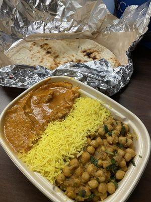 Butter Chicken Bliss Bowl and Butter Naan