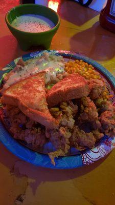 Chicken fried steak fingers plate. Freshly made...