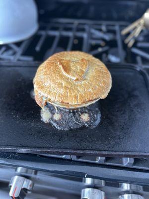 Chicken pot pie fresh out the oven