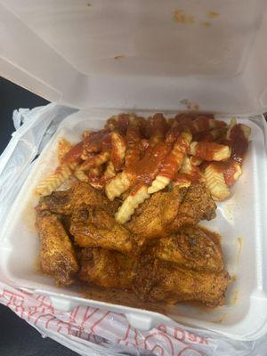 10 piece hot lemon pepper wing combo