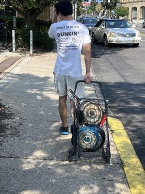 Guy with pots and pans