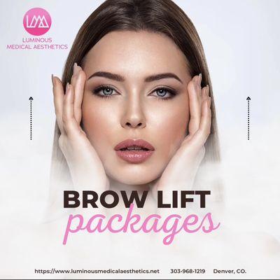 Custom brow lift packages. Crows feet who??