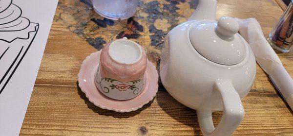 Tea pot and saucer