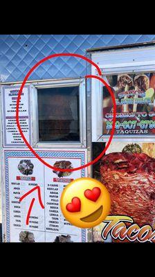 And the Al Pastor rotisserie has its own window? Amazing!