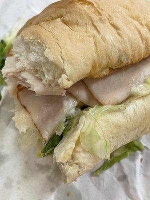 Turkey sandwich with hair