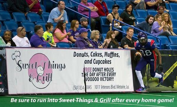 Stop in for free donut holes after every voodoo victory