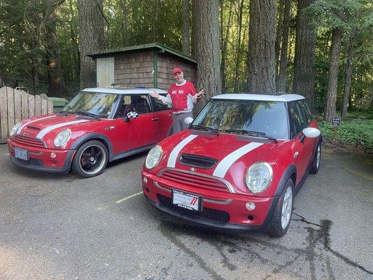 My older one (2006) being replaced with a much lower mileage "new" 2004 Cooper S.