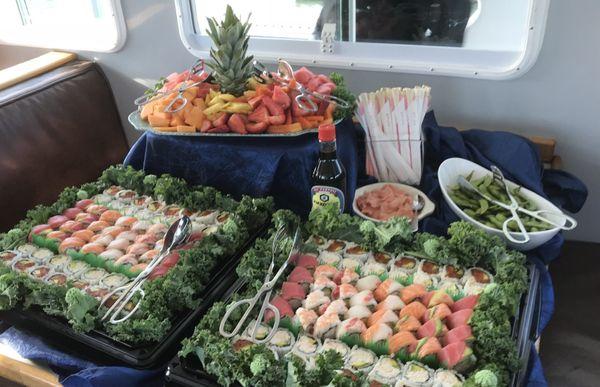 Sushi Station on Catamaran