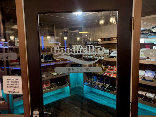 Our custom walk-in humidor