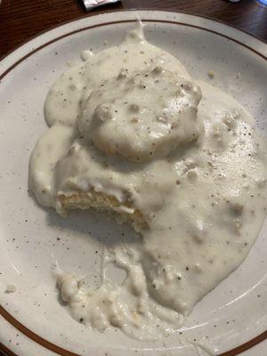 Biscuits and gravy (half order)