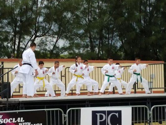 Karate demonstration at Milander  Park