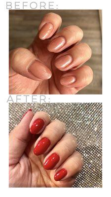 Before & After Shellac Manicure