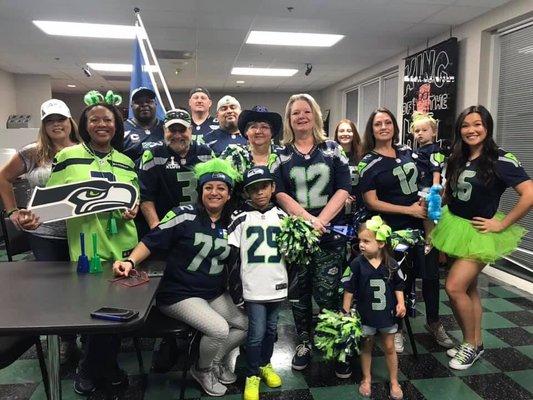 Houston Seahawks Fans in the house for Thursday Night Football!!!