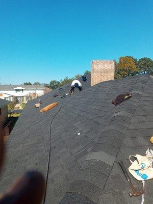 Shingle reroofing