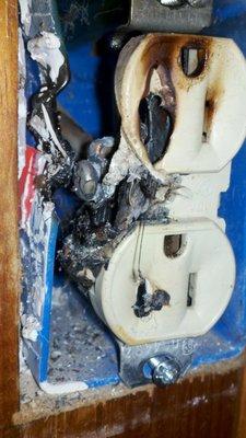 This homeowner was experiencing intermittent power and complained of a "burning smell". Thankfully we found this when we did