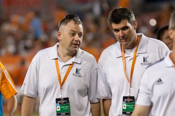 Dr. Brian Sansalone and Dr. Jay Heintz on the sidlines for the Houston Dynamo