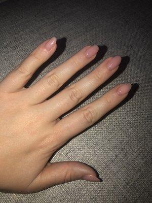 Poly gel on my natural nails