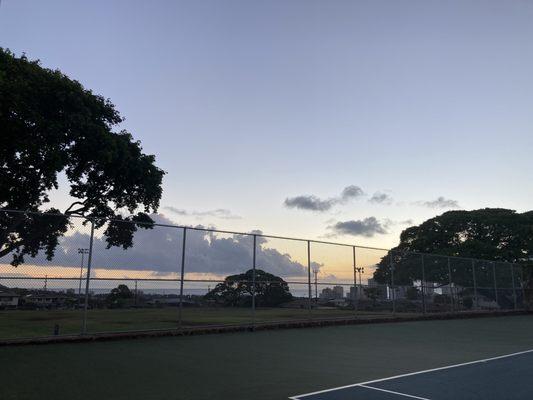 A look at the park from the tennis courts