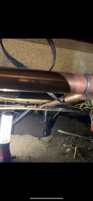 Partial copper repipe using type L copper... La Mirada Ca