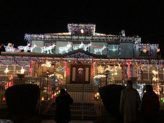 Christmas lights aplenty at this house during the holidays. Worth driving/walking by that's for sure...