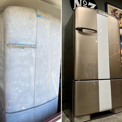 This 1950 Refrigerator got a new paint job.