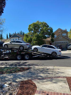 Transporter Justin Parr taking my car away & away to go...to Texas!