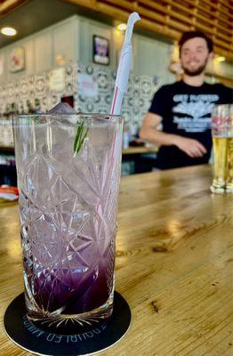 Lavender lemonade! Aris in the background!