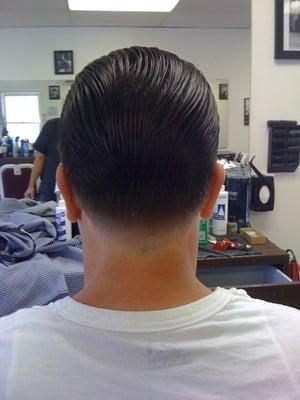 Neck taper on regular classic style haircut