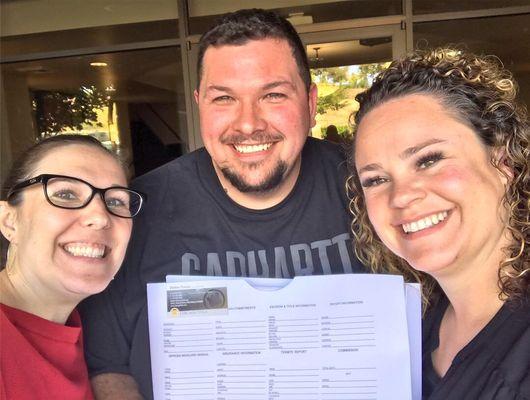 Signing Day Smiles!! It was quite the process, but after almost a YEAR in escrow- these lovely people are homeowners!!