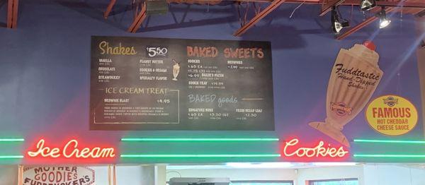 Bakery menu