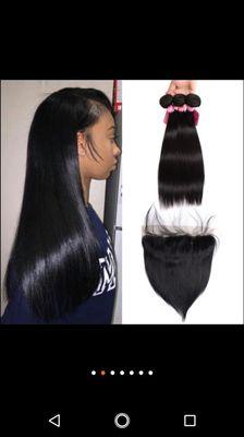 Straight Brazilian hair extensions