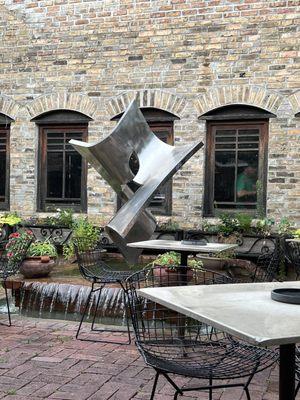 Outside seating art