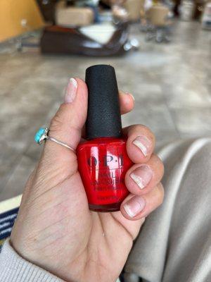 Coca Cola red ,, gonna do full set, first time here!  Wish me luck !  Xo