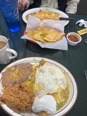 Chilaquiles and Breakfast Burrito