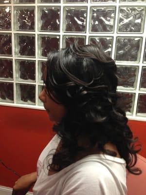 Another side view of my final do. I brought my own hair but Mila sells high-end human hair as well!