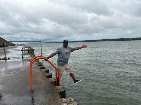 At Erie PA Canal, risking my life.