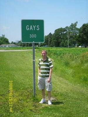 Gays, IL.... Where the outhouse is located