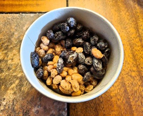 Black natto. Yummy